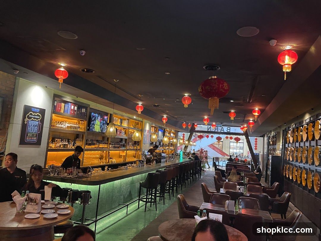 Bar Interior with Red Lanterns
