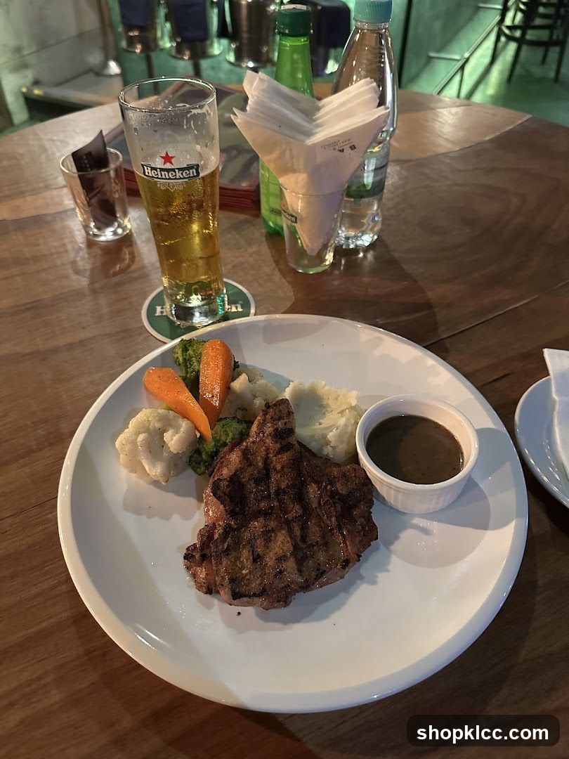 Steak Meal with Beer