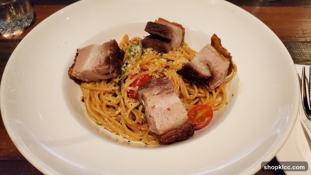 Pork Belly Pasta with Cherry Tomatoes