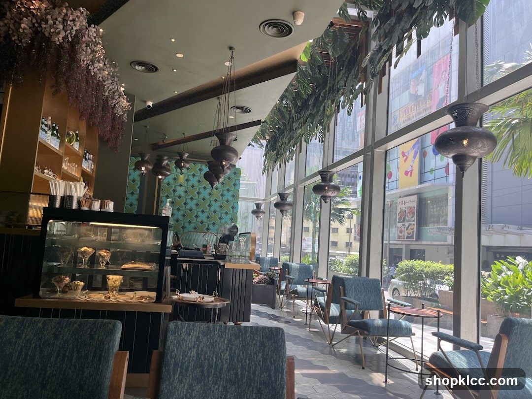Cozy Cafe Interior with Large Windows