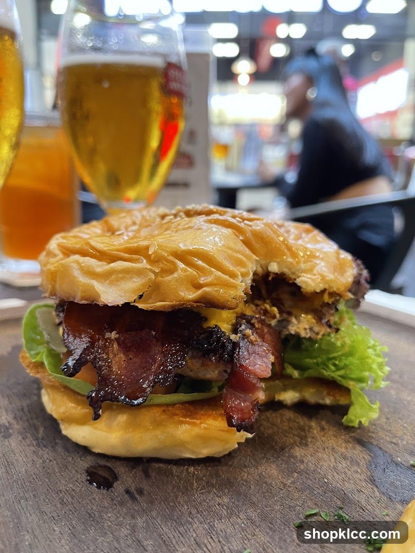 Bacon Cheeseburger with Beer