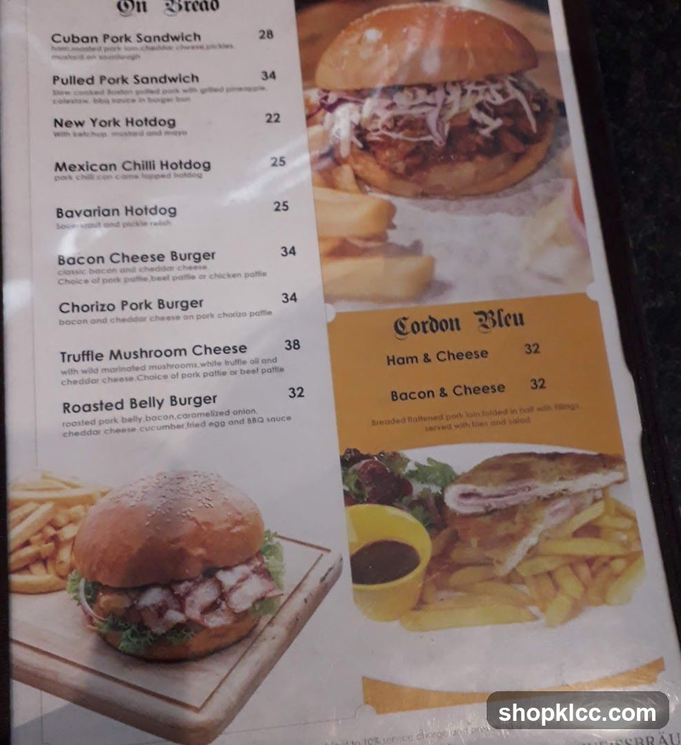 On Bread Menu