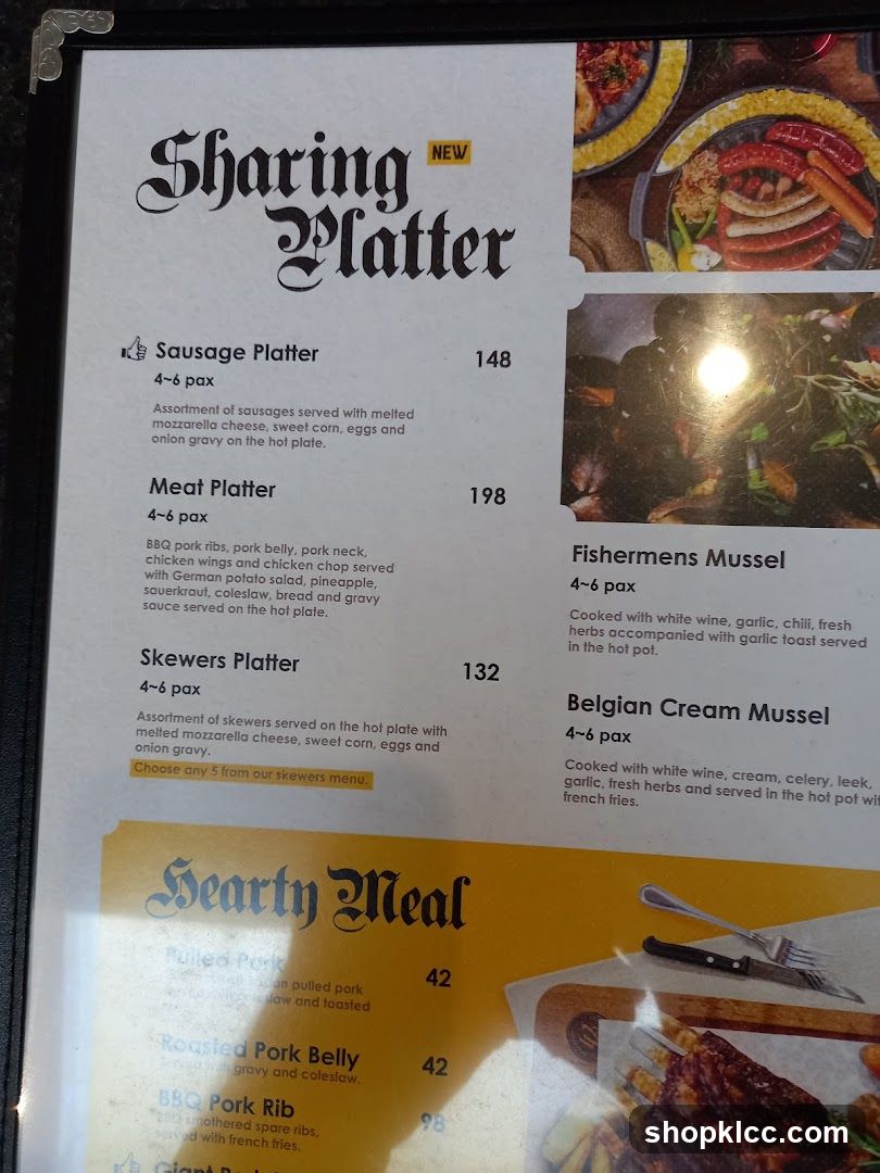 Sharing Platter Menu