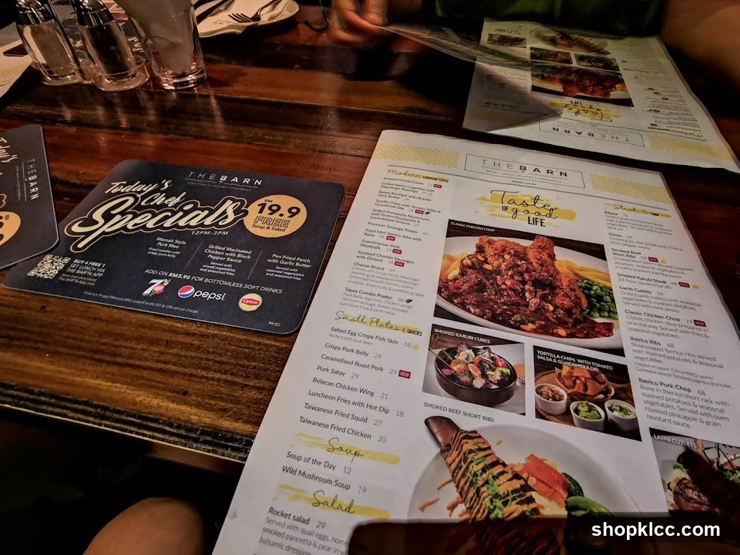 Restaurant Table with Menu and Drink Coaster