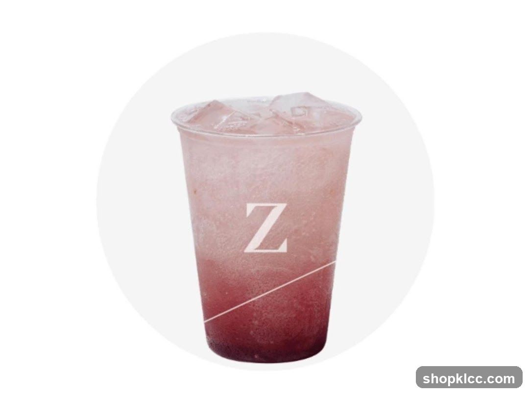 Pink Iced Drink with Ice Cubes