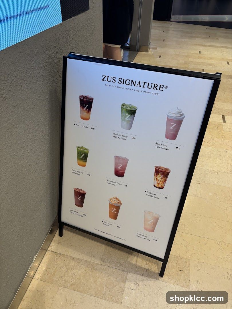 ZUS Signature Menu Board