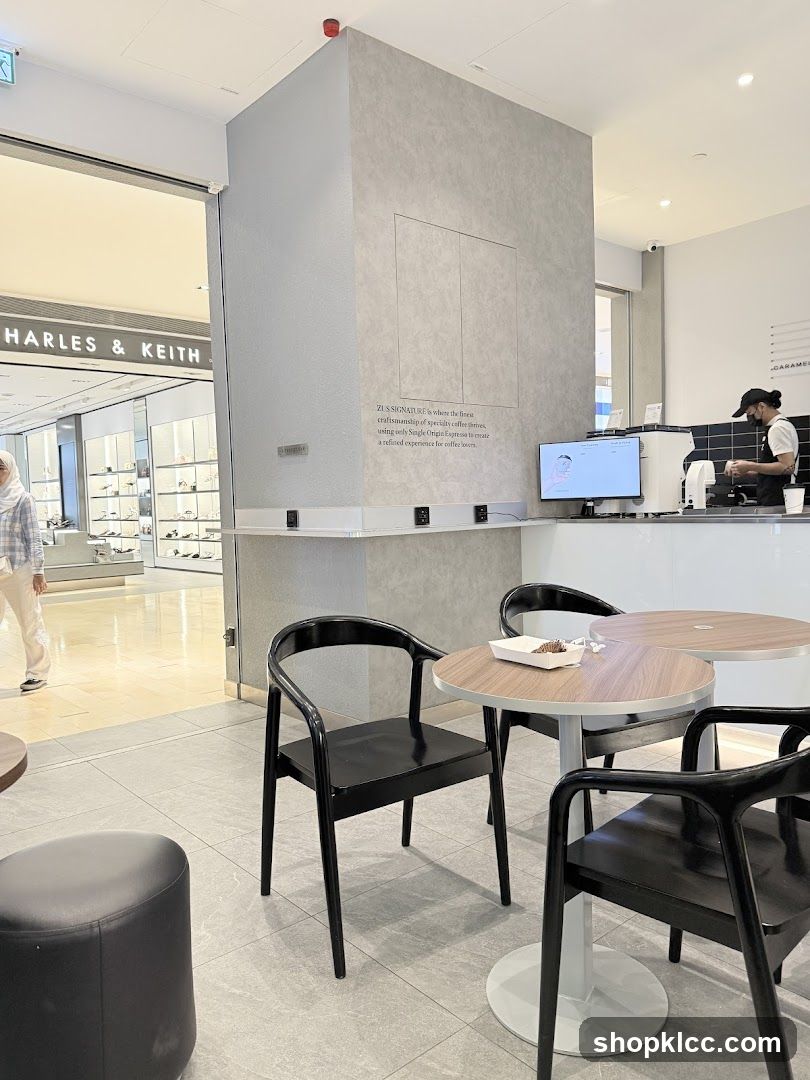 Coffee Shop Interior with Storefront View