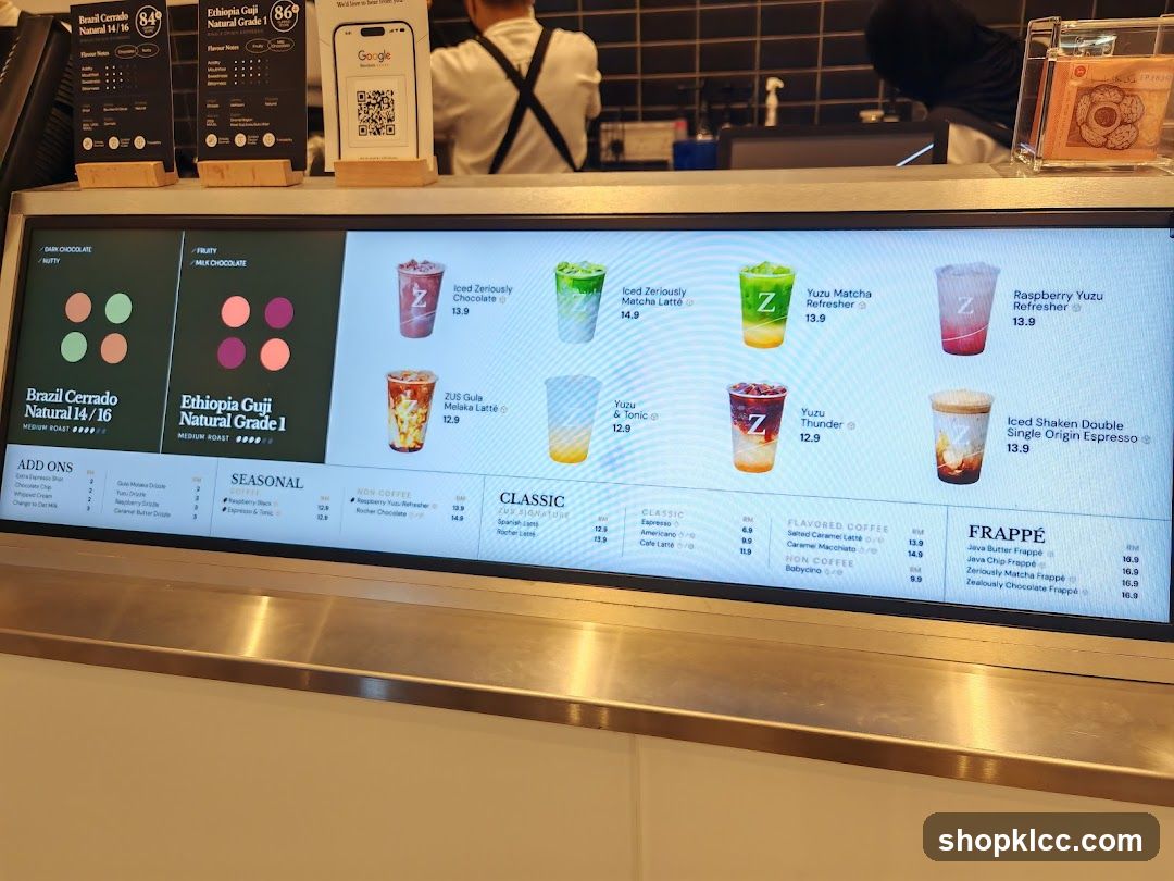 Brewed Coffee Menu Board