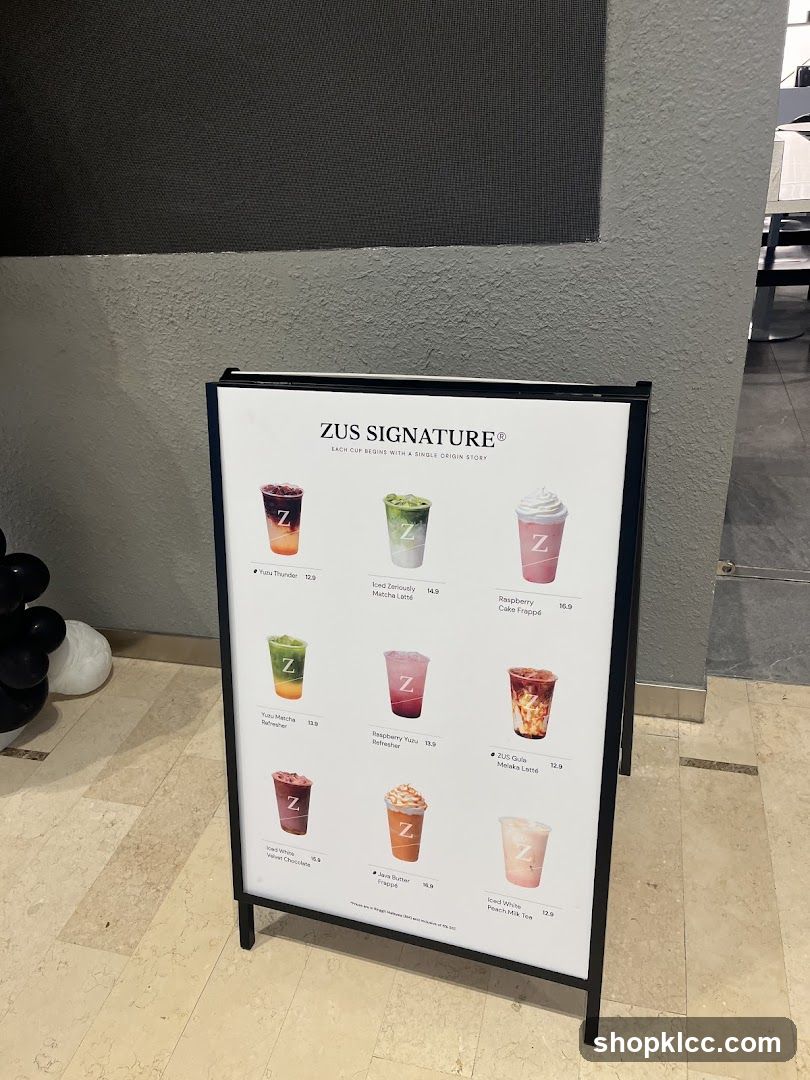 ZUS Signature Menu Board