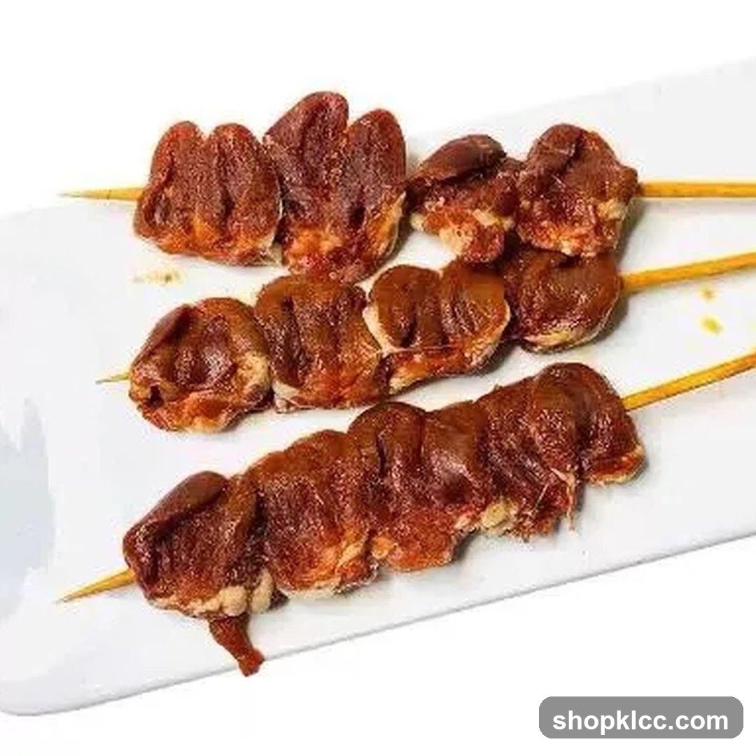 Chicken Gizzards on Skewers