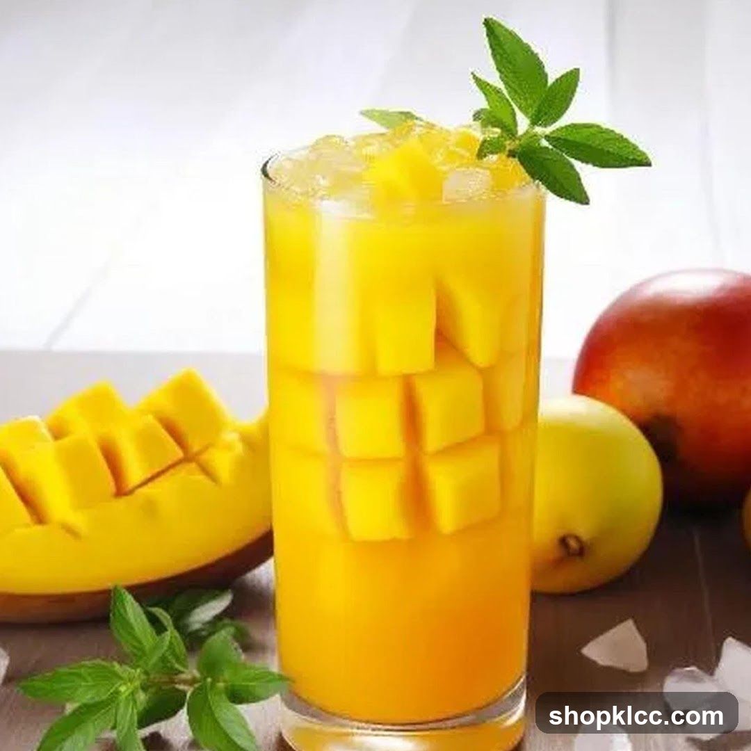 Mango Juice with Fresh Mangoes
