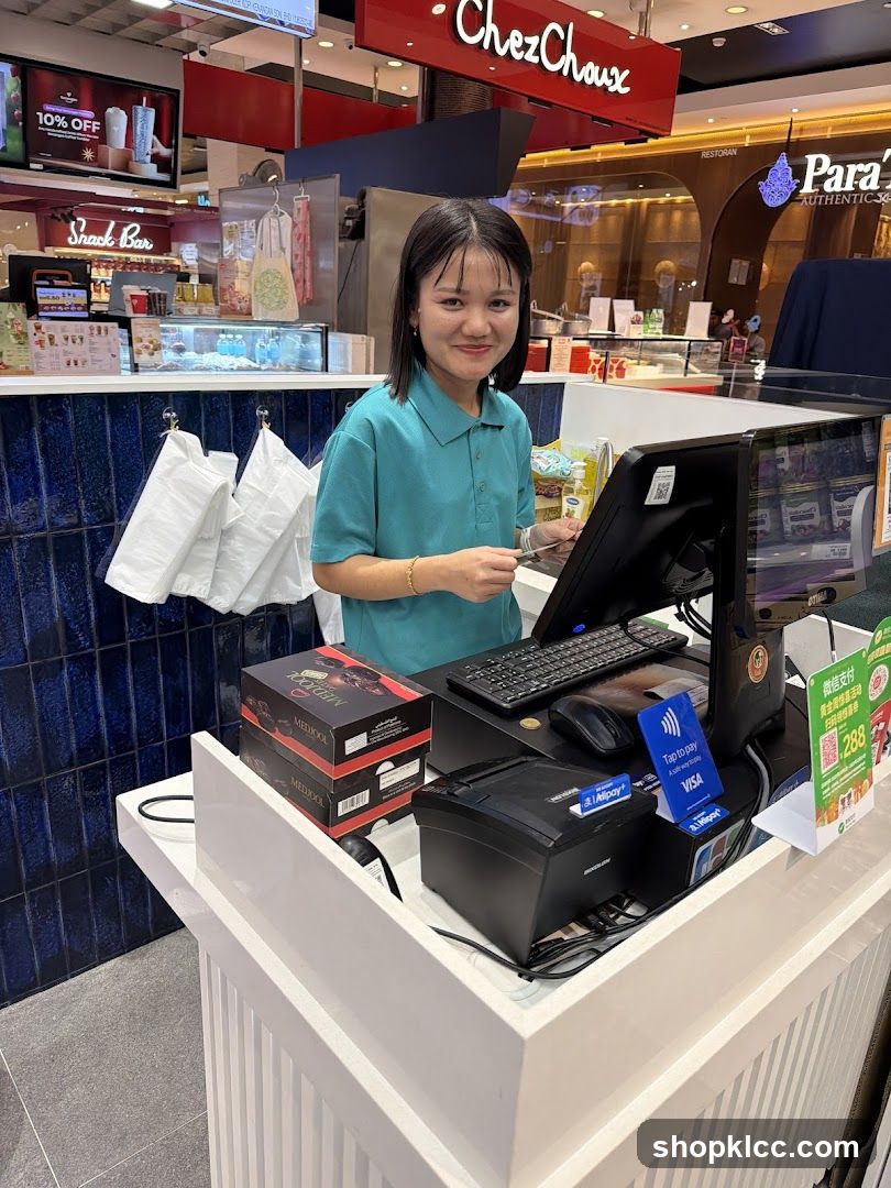 Cashier at Counter
