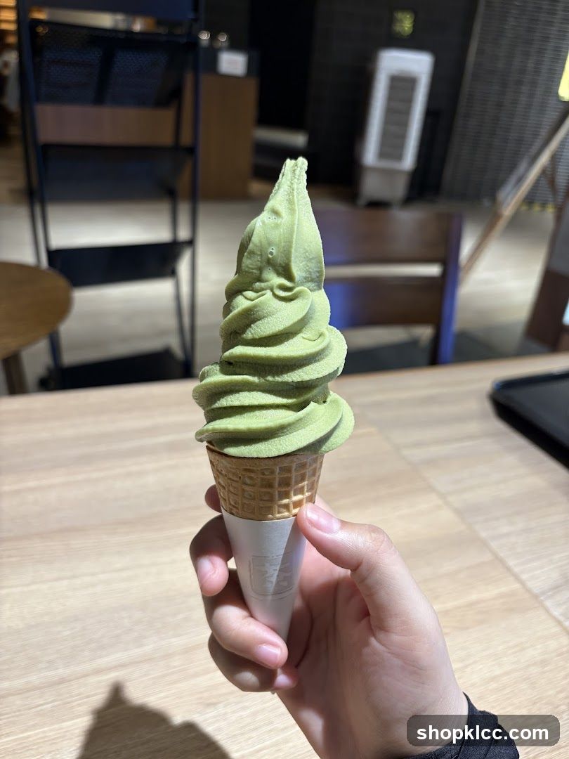 Matcha Soft Serve Ice Cream