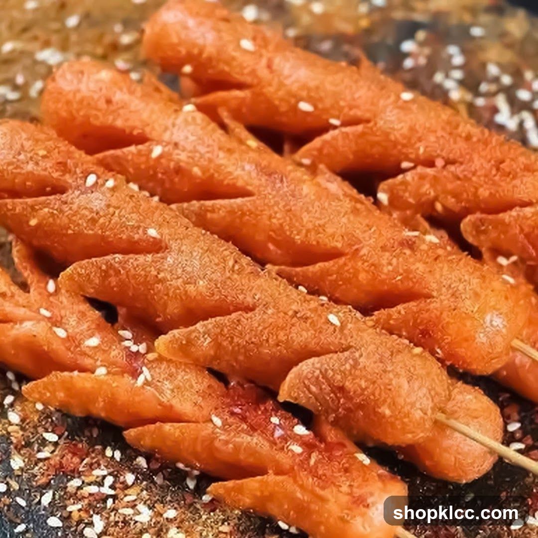 Twisted Sausages on Skewers