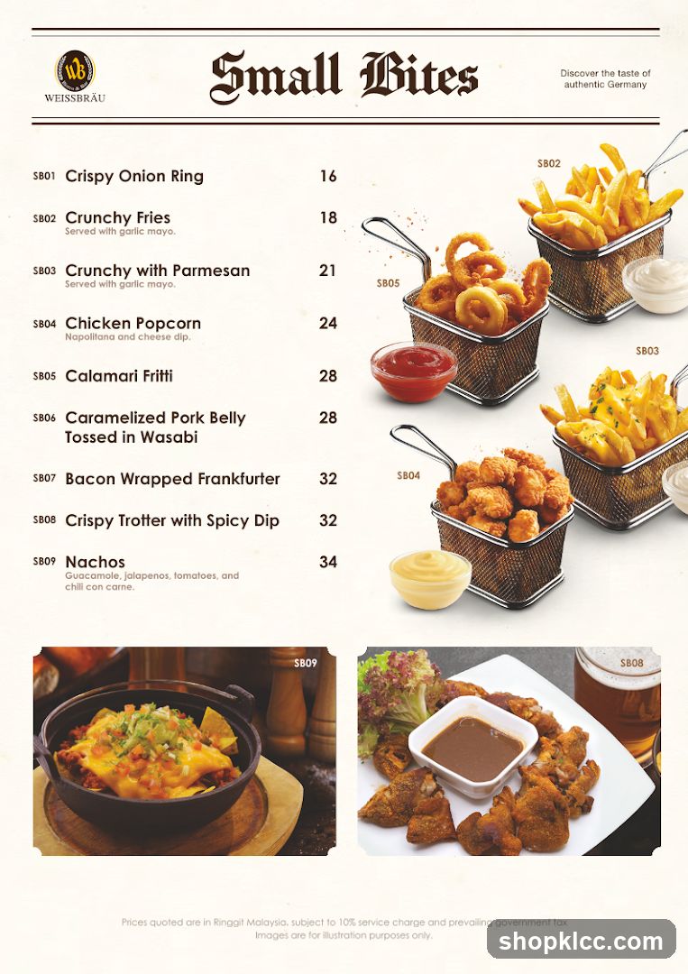 Small Bites Menu