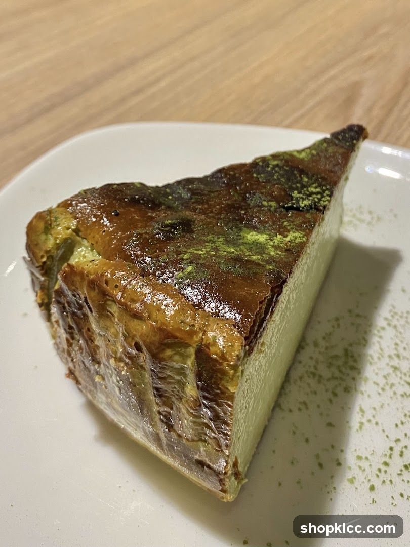 Matcha Cheesecake Slice