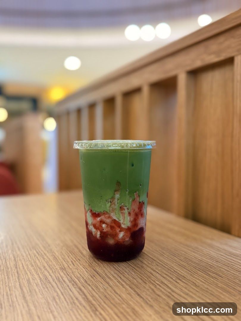 Matcha and Strawberry Drink