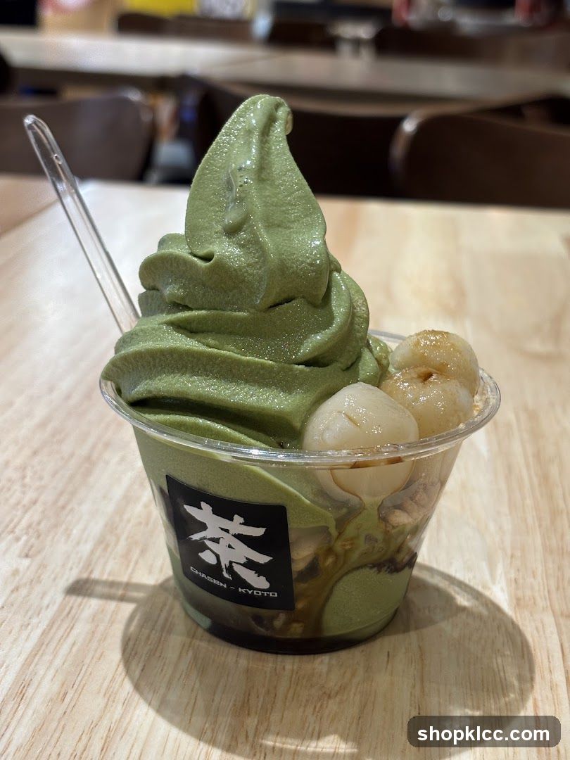 Matcha Soft Serve with Toppings