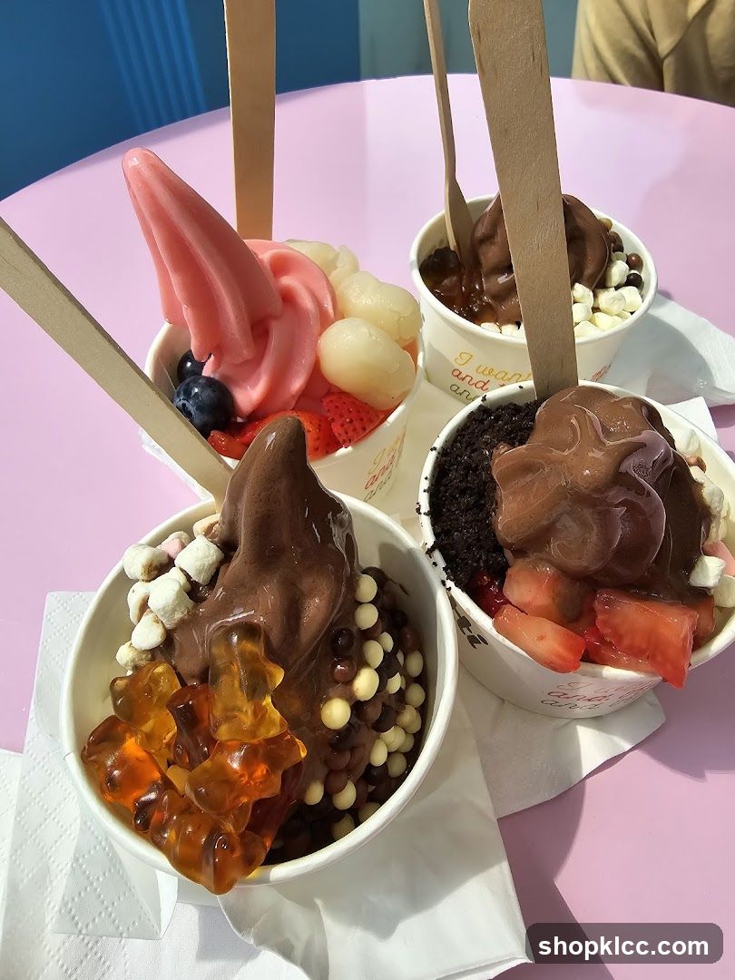 Dessert Cups with Soft Serve and Toppings