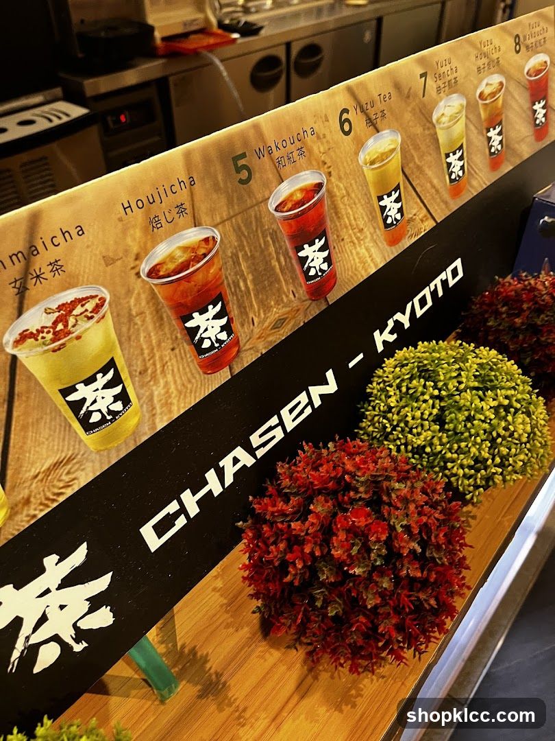 Chasen Kyoto Menu Display