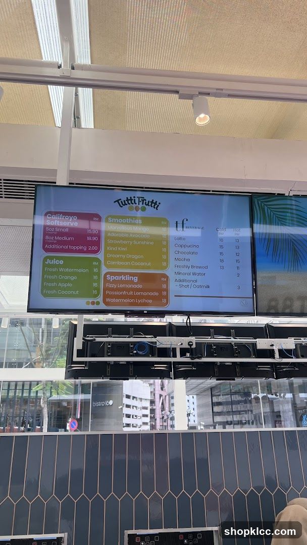 Tutti Frutti Menu Board