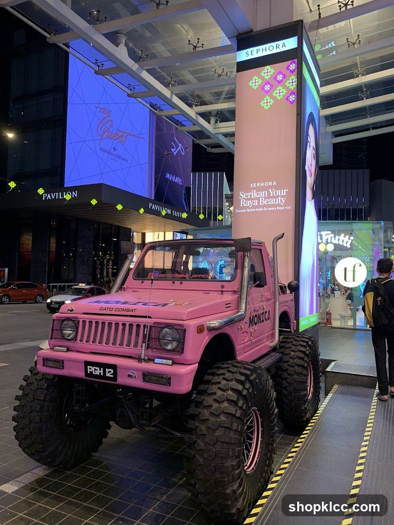 Pink Jeep Display at Pavilion Mall
