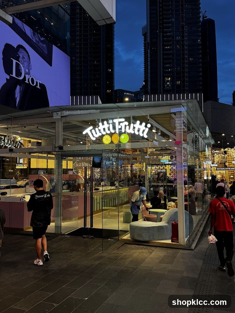 Tutti Frutti Storefront at Night