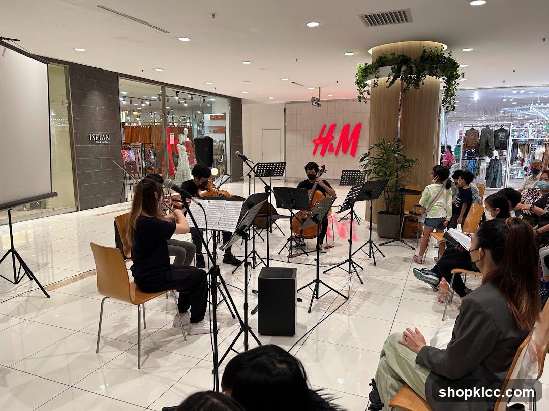 String Quartet Performing in a Mall