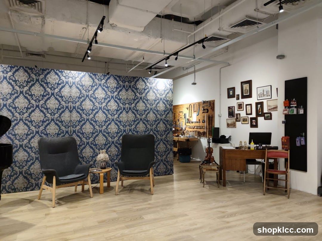 Workshop and seating area