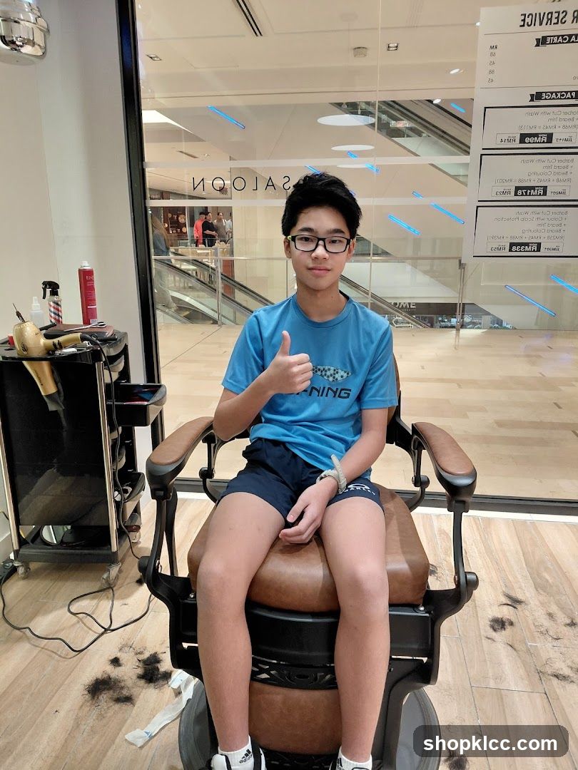 Barber Shop Interior with Customer