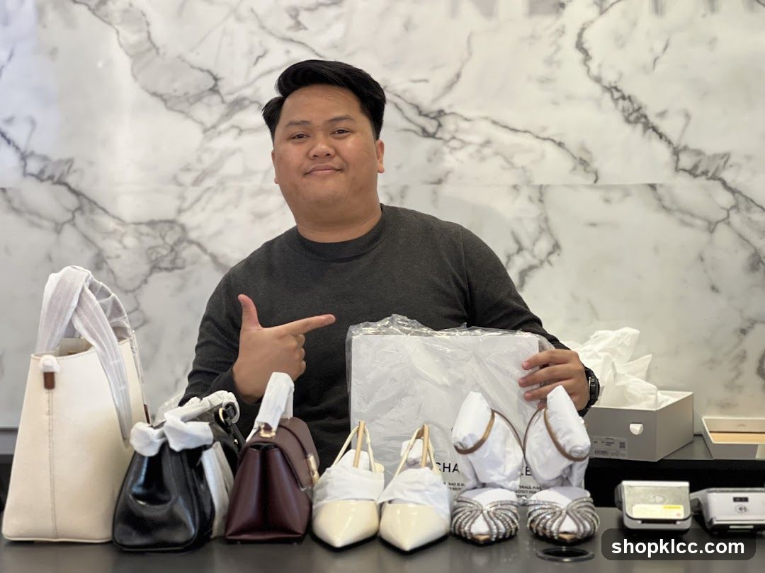 Luxury Handbags and Shoes Display