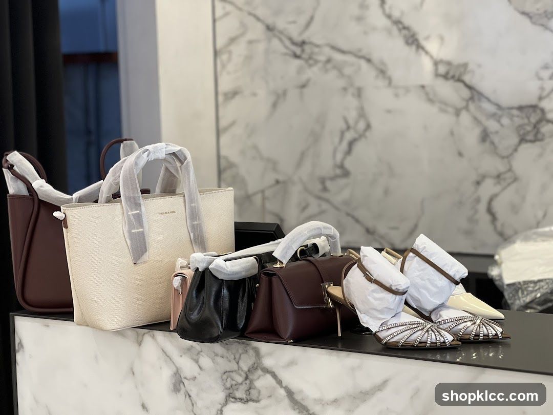 Luxury Handbags and Shoes Display