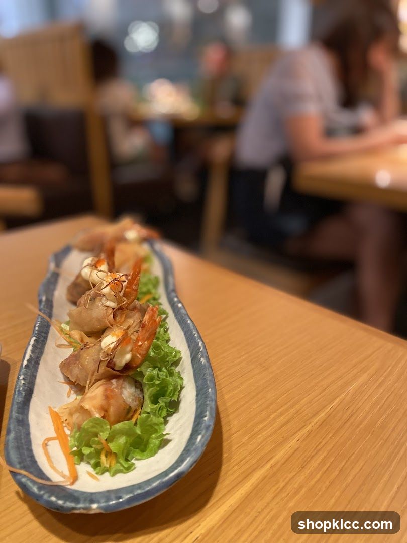 Shrimp Dish on Wooden Table