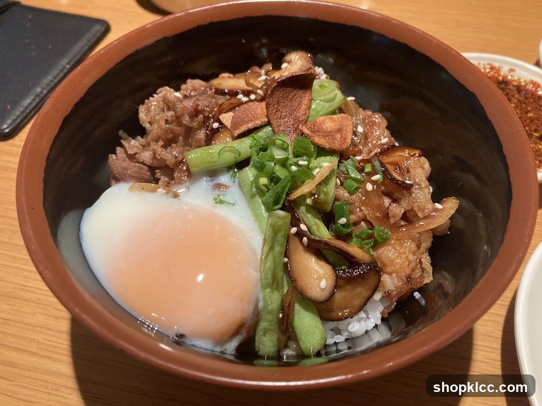Bowl of Rice with Egg and Tofu