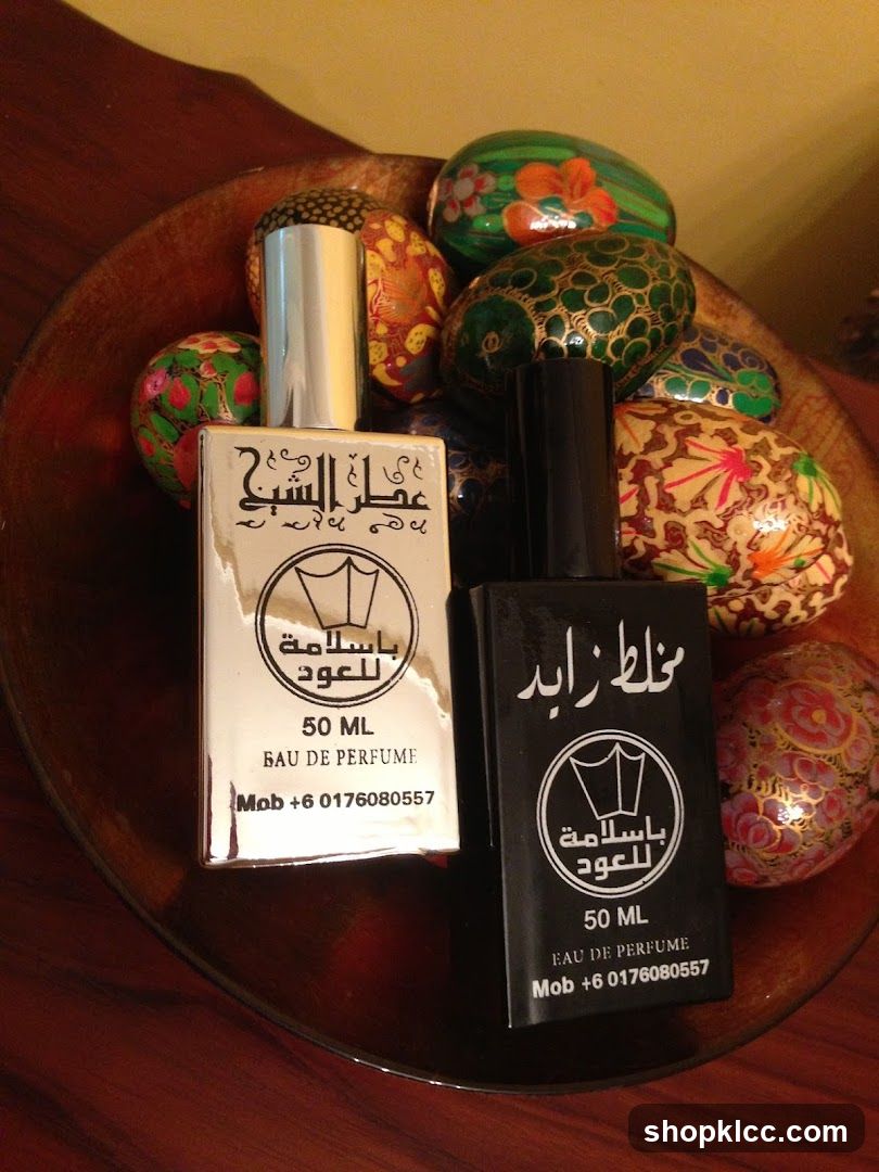 Perfume Display with Decorative Eggs