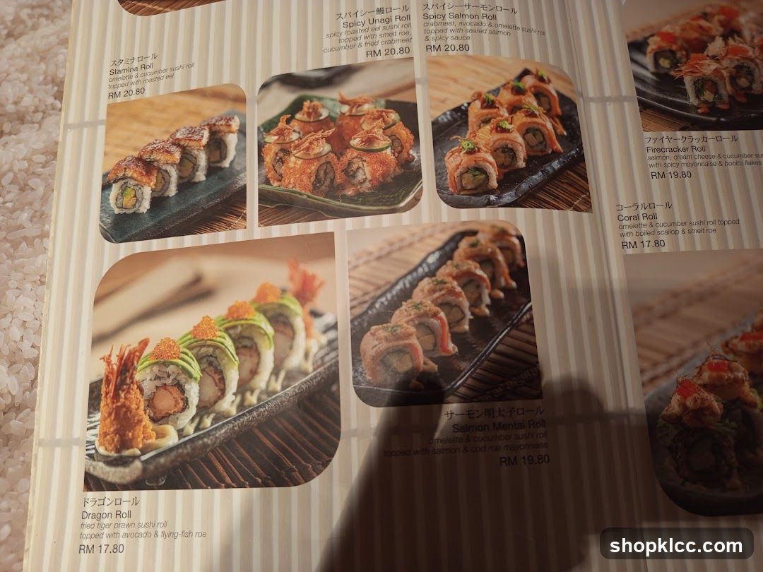Sushi Menu Page
