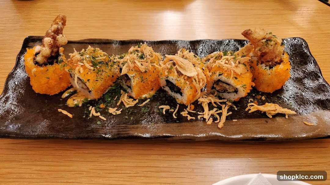 Sushi Platter with Tempura Topping
