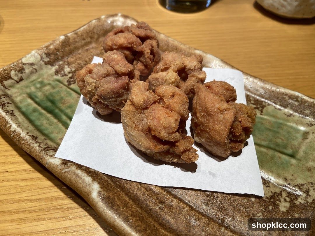 Fried Chicken on Ceramic Plate