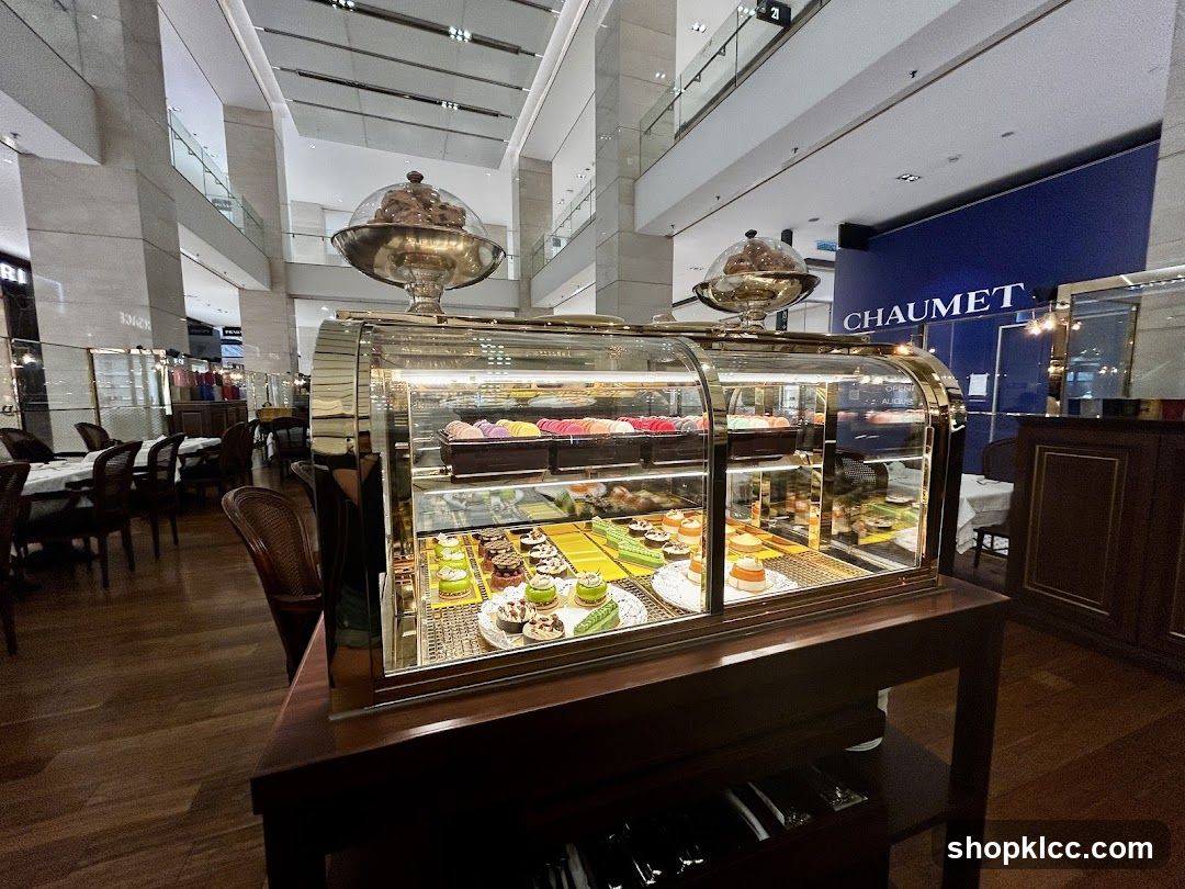Dessert Display Case in Mall Interior