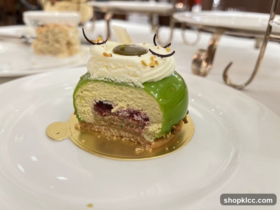 Matcha Roll Cake with Cream and Cherry Filling