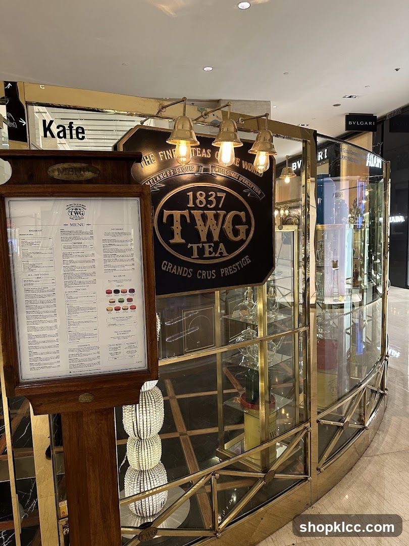TWG Tea Display and Menu Board