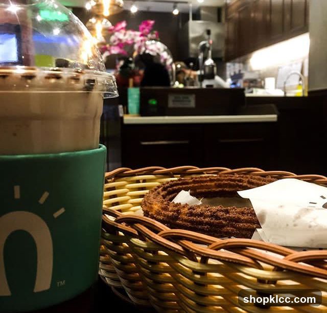 Coffee and Churros in a Cafe