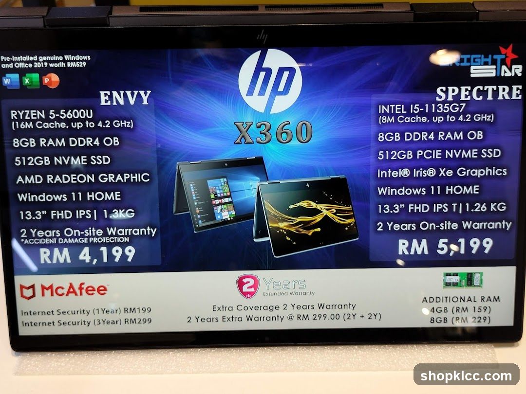 HP Laptop Advertisement Display