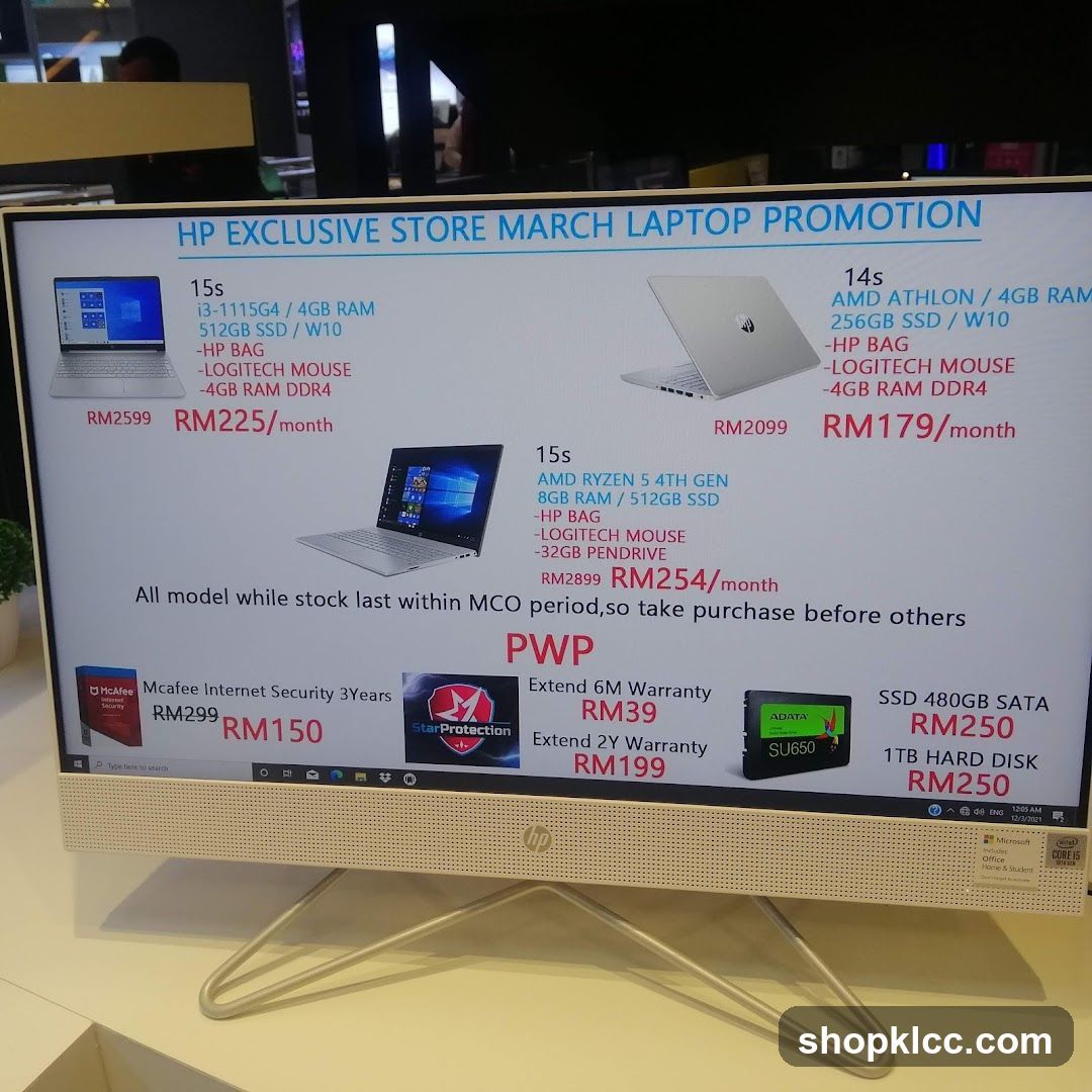HP Laptop Promotion Display