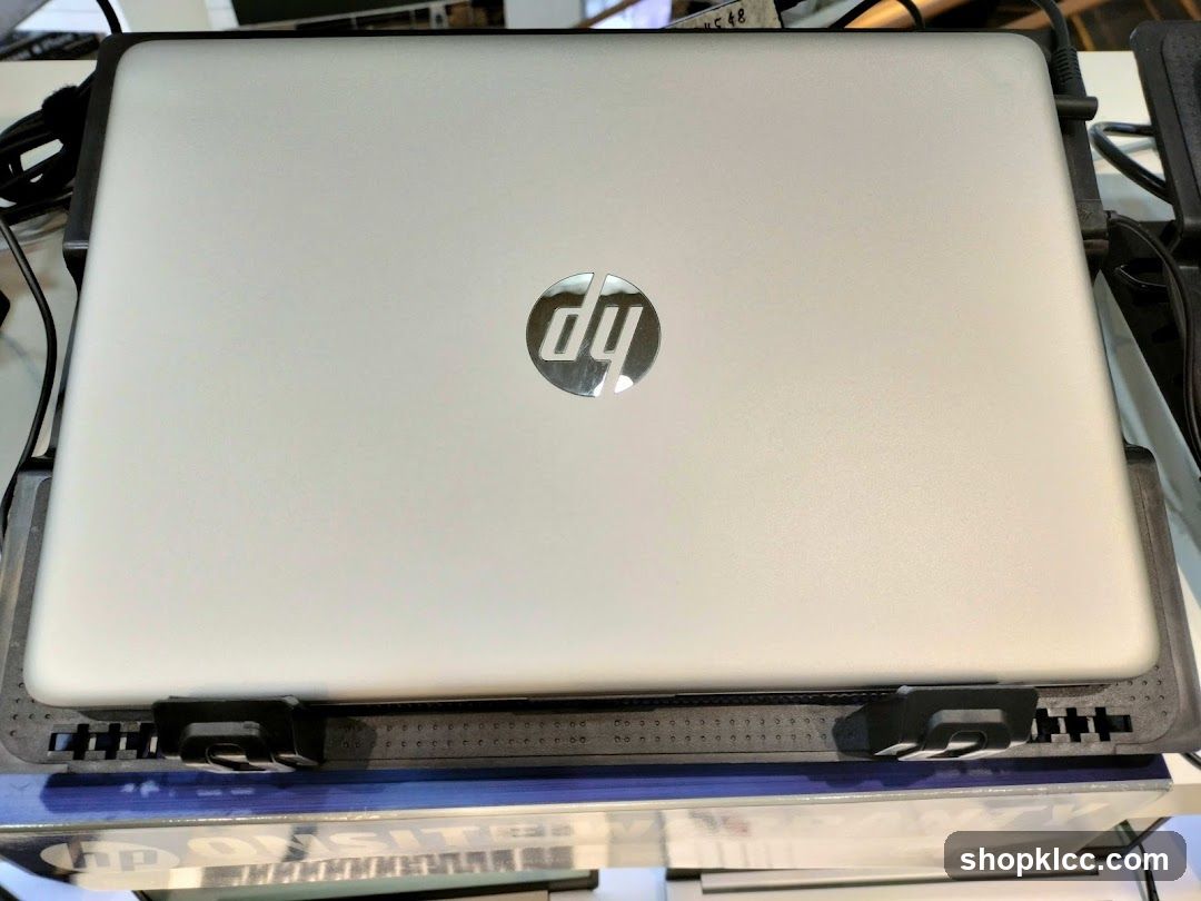 HP Laptop on Display Stand