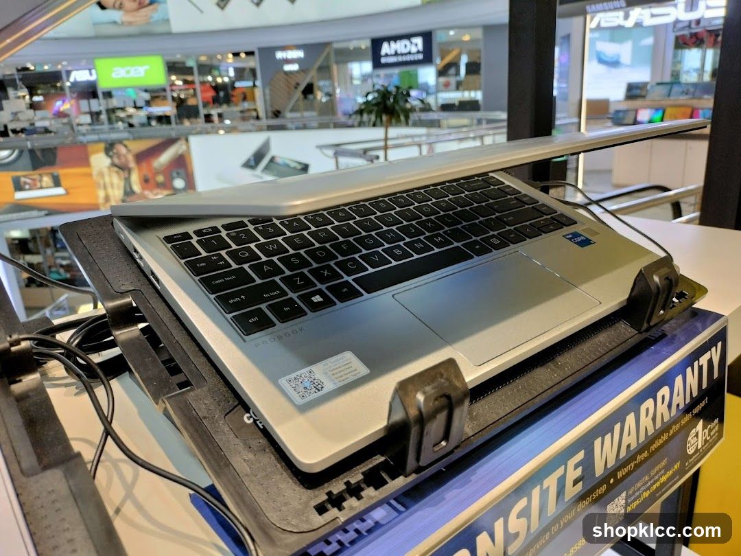 Laptop Display Stand in Mall
