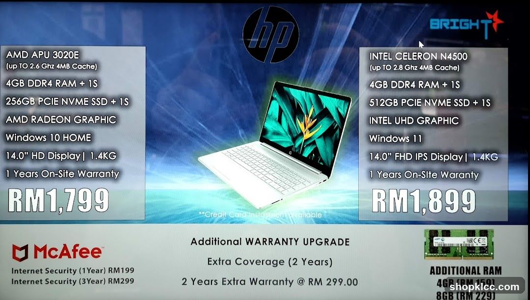 HP Laptop Comparison Ad
