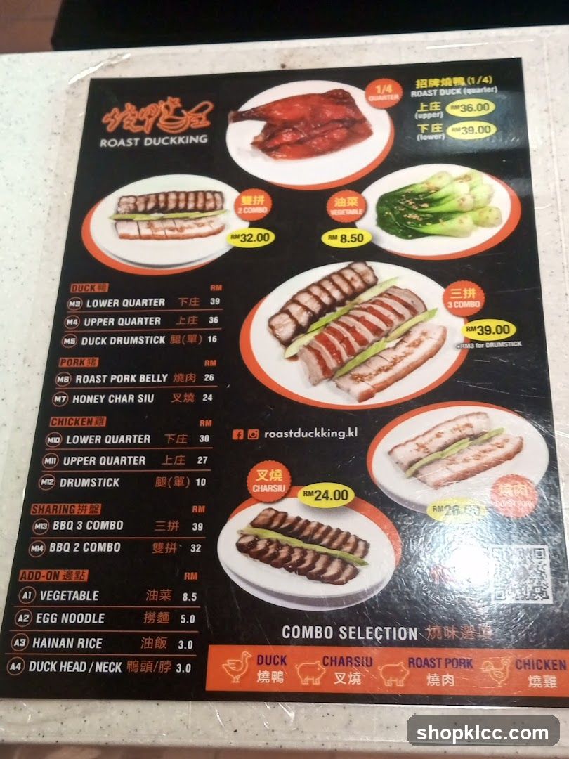 ROAST DUCKKING Menu
