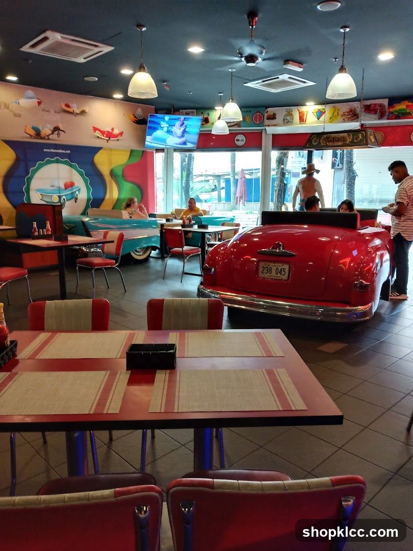 Diner Interior with Car Booths
