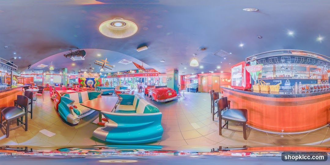 Diner Interior with Retro Car Seating